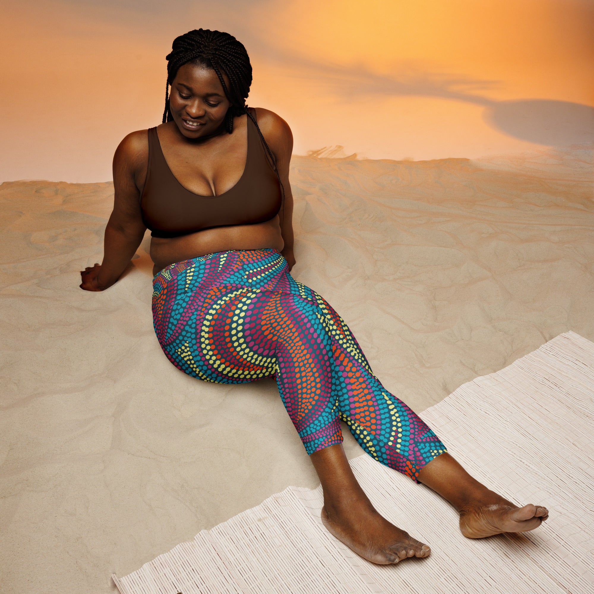 Paisley Paradise Yoga Capri Leggings